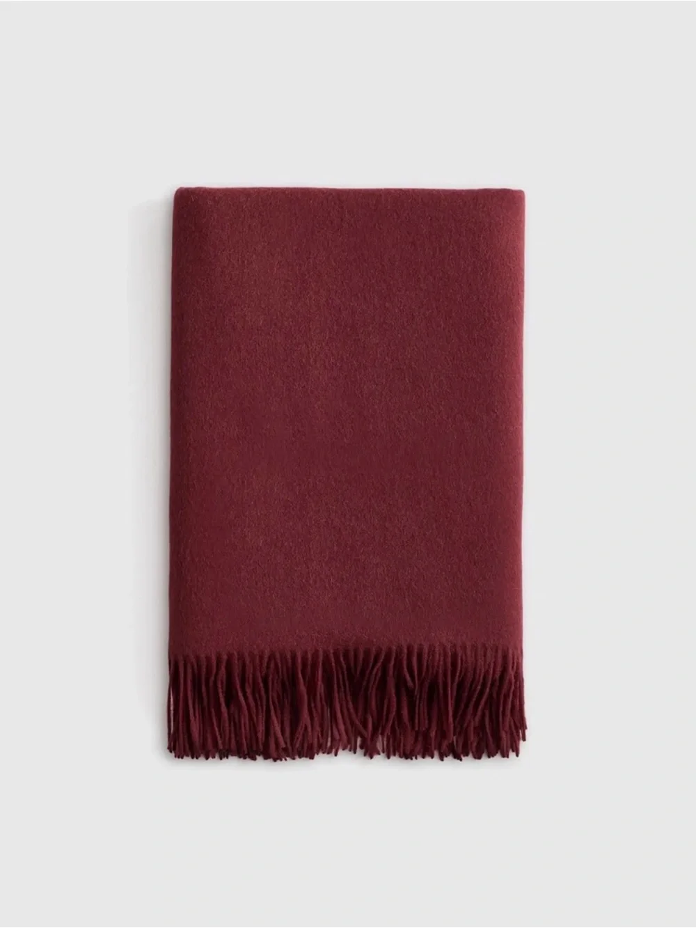 Quince Mongolian Cashmere Throw - Burgundy, 50x70 - Retail $164